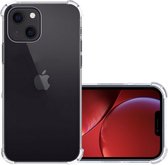 Hoes Geschikt voor iPhone 14 Hoesje Siliconen Cover Shock Proof Back Case Shockproof Hoes - Transparant