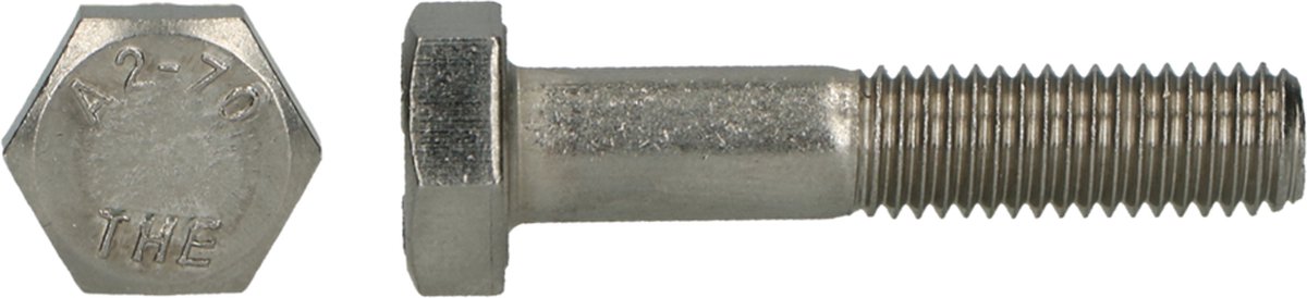 PGB-FASTENERS | Zeskantbout A2-70 DIN 931 M6x70 | 100 st