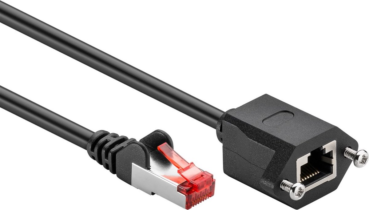 F/UTP CAT6 Gigabit netwerk verlengkabel / zwart - 1 meter
