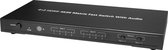 HDMI matrix schakelaar 4 naar 2 met extra Toslink + Coaxiaal + 3,5mm Jack uitgang - versie 1.4 (4K 30Hz)