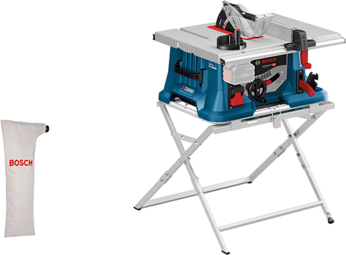 Bosch Professional GTS 18V-216 Zaagtafel - BITURBO - Met onderstel - Zonder 18 V accu en lader - Incl. stofzak