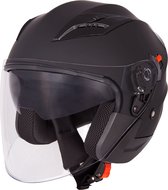 VINZ Navarra Jethelm met Zonnevizier - Scooter Helm / Brommer Helm / Motorhelm / Helm Snorfiets Helmplicht