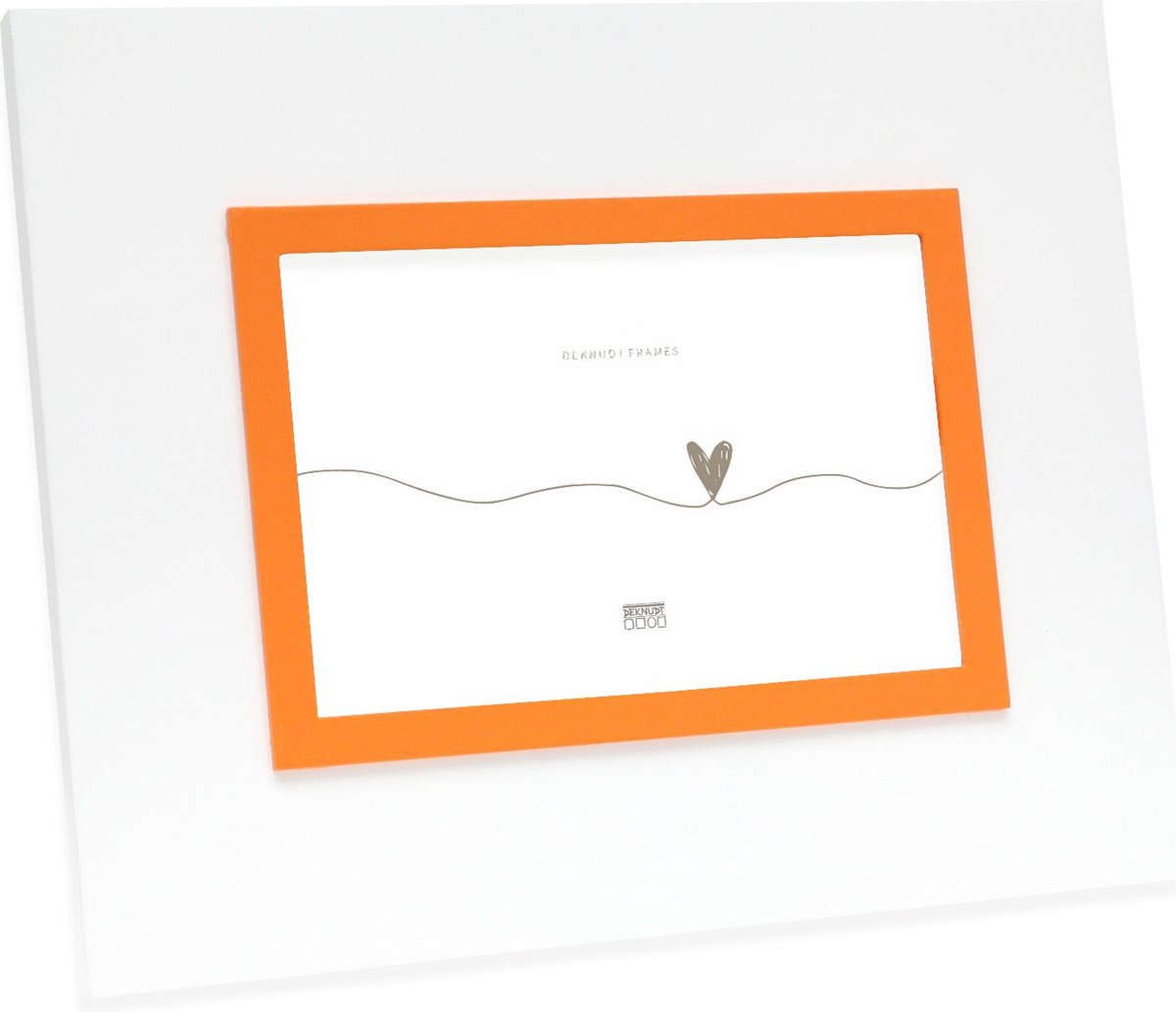 Deknudt Frames fotolijst S67JK3 - wit met oranje rand - hout - 15x20