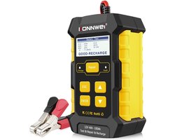 KONNWEI KW510 Car Battery Charger, 3-in-1 Universal Car Battery Tester, Pulse Charging Tester, 12 V-5 Amp Automatic Smart Car Battery Charger, Maintenance Trickle Charger with LCD Display