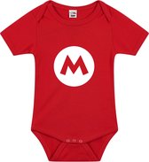 Verkleed baby rompertje Mario/ loodgieter rood jongens en meisjes - Kraamcadeau - Babykleding 68