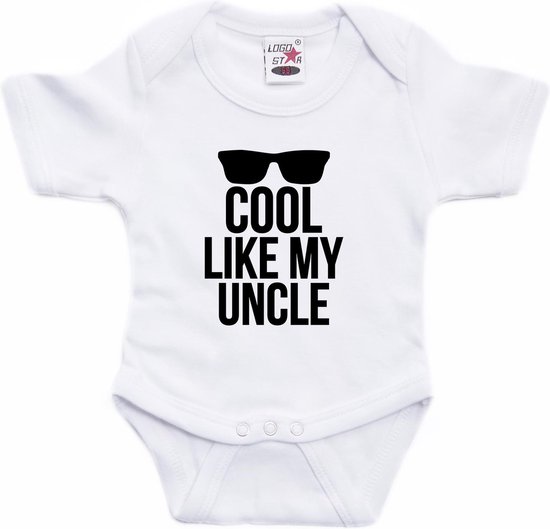 Cool comme mon oncle texte baby barboteuse blanc garçons et filles - Cadeau barboteuse oncle - Vêtements de bébé 56 (1-2 mois)