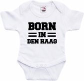 Born in Den Haag tekst baby rompertje wit jongens en meisjes - Kraamcadeau - Den Haag geboren cadeau 92