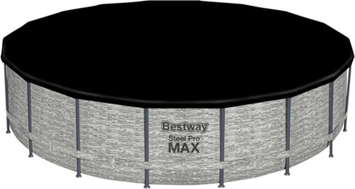 Bestway - Steel Pro MAX - Opzetzwembad inclusief filterpomp - 549x122 cm - Steenprint - Rond — afbeelding 8