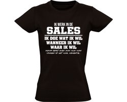 s Werk grappig Dames T-shirt - verkoper - marketing - shirt