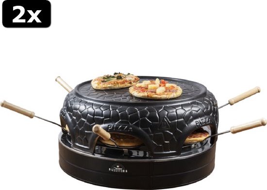 2x Bestron pizzaoven voor 6 personen, pizzamaker voor kleine pizza&amp;#39;s (√ ...