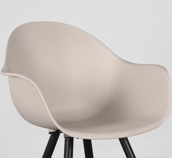 LABEL51 Chaise de salle à manger Luca - Crème - Plastique