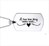 Ketting RVS - A True Love Story Never Ends