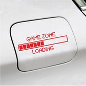 Bumpersticker - Game Zone Loading - 6 X 17,5 - Rood