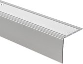 floordirekt Trapneusprofiel - Trapprofiel - Integral - Hoekprofiel - Voorgeboord - Zilver - 30 x 20 mm - Lengte: 100 cm