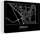 Canvas Schilderij Stadskaart - Heerlen - Kaart - Plattegrond - 30x20 cm - Wanddecoratie