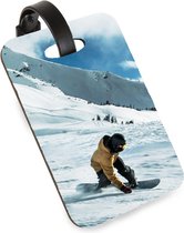 Etiquette de bagage Hopitrix colorée pour Valises - Snowboard