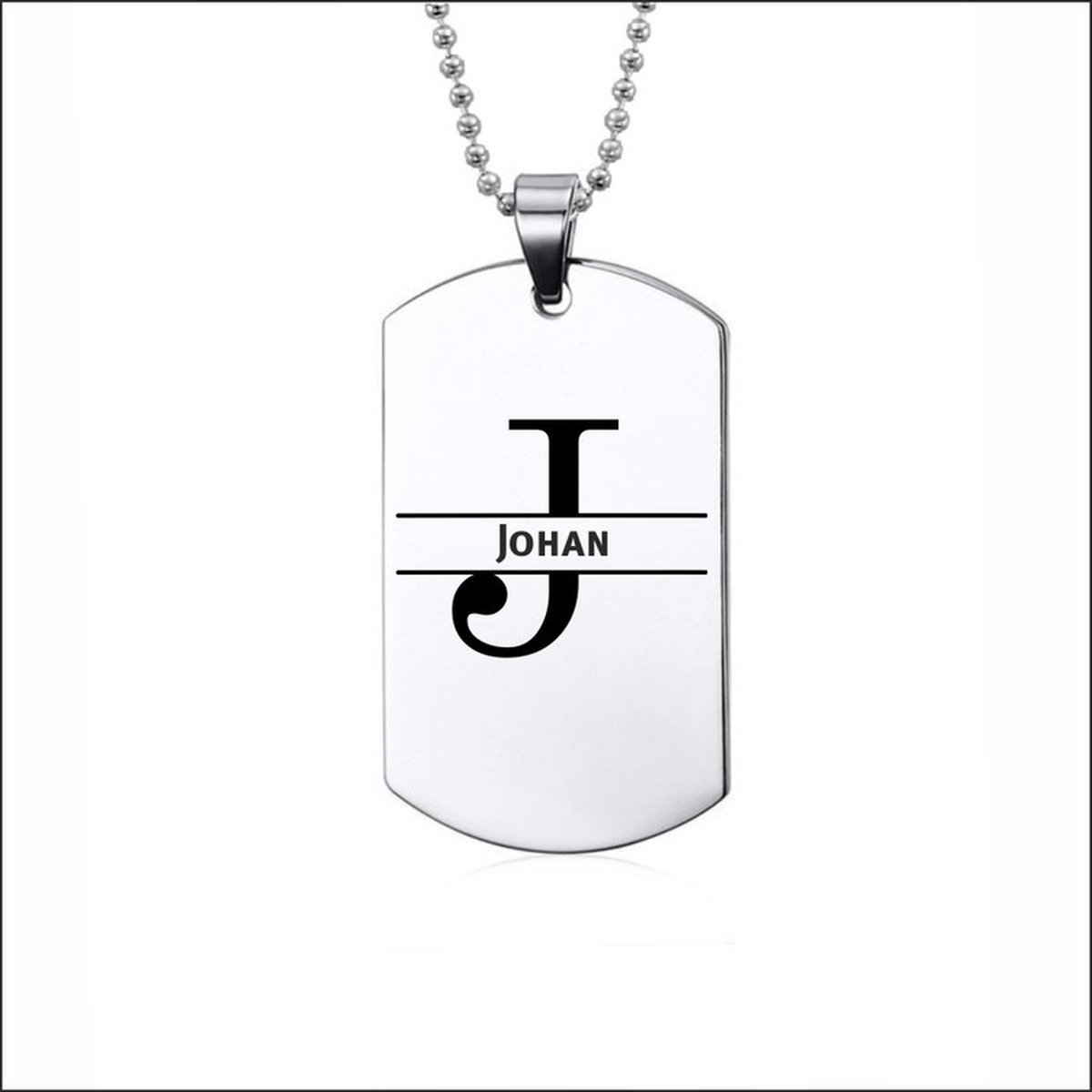 Ketting RVS Met Naam -  Johan