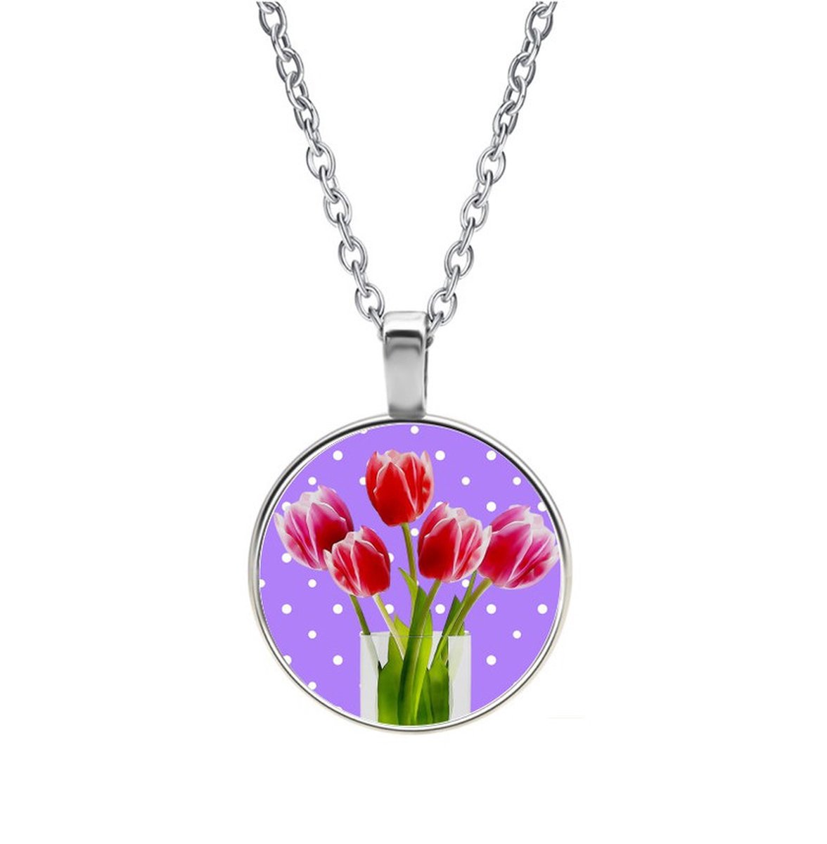Ketting Glas - Tulpen