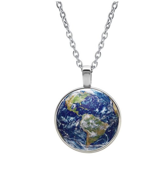 Ketting Glas - Wereldbol
