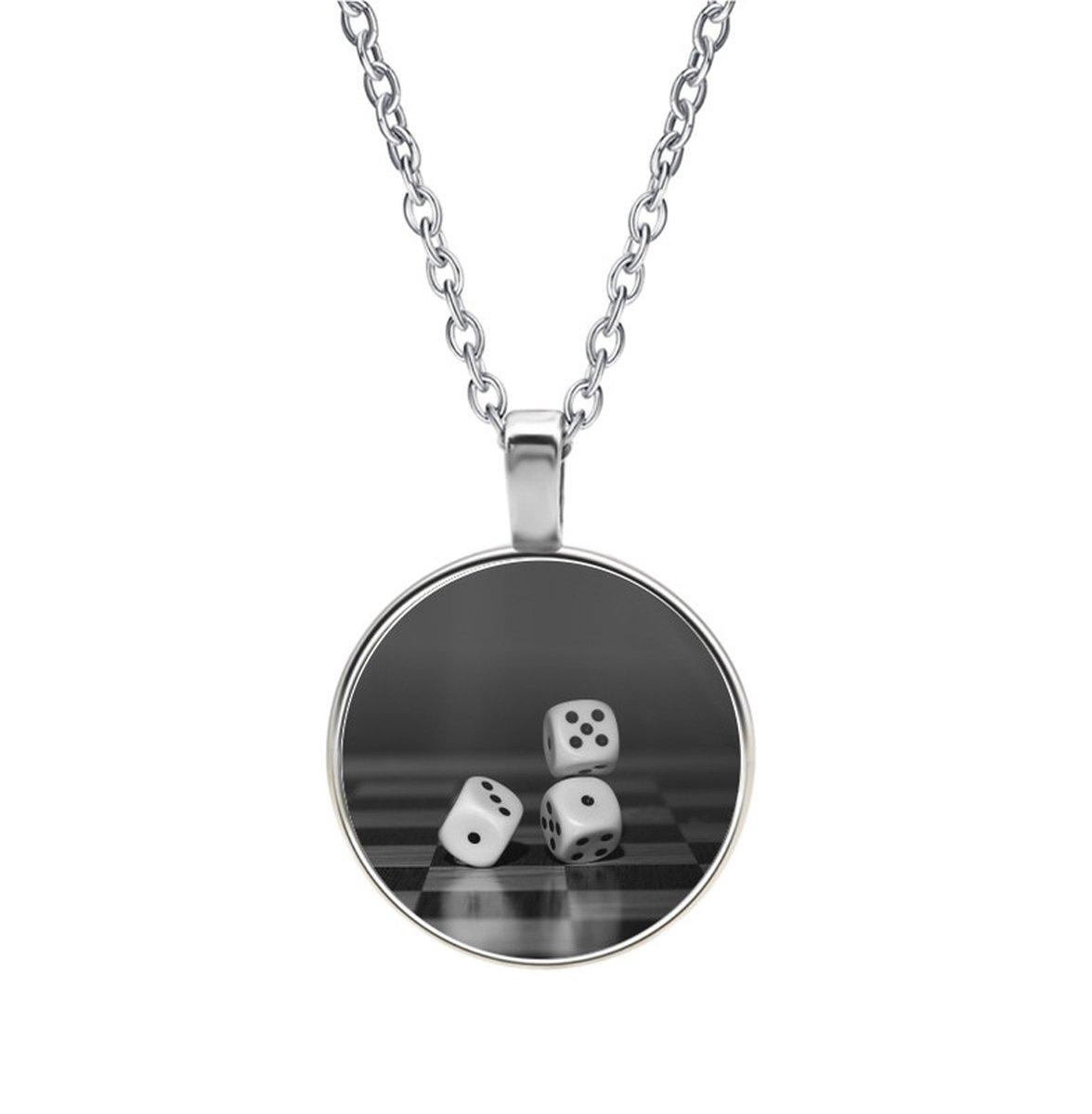 Ketting Glas - Dobbelstenen