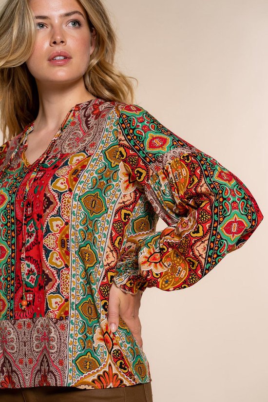 Geisha Blouse Top 23684 20 Green Combi Dames Maat M bol