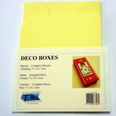 Deco Boxes Rechthoek Set - 20 Stuks - Licht Geel - 7 x 15 en 3cm Hoog