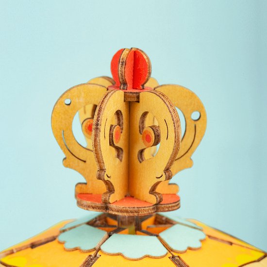 Robotime - Muziekdoos - DIY - 3D - Pumpkin Carriage - Houten Modelbouw van Robotime — afbeelding 3