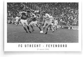 Walljar - FC Utrecht - Feyenoord '83 - Zwart wit poster