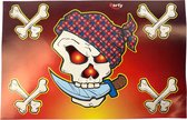 Piraten vlag 60 x 90 cm - gevelvlag voor piratenfeest en halloween