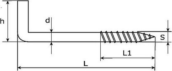 Schroefduim - 12x - staal - kruiskop - 8 cm - schroefhaak - houtdraad - schilderijhaakjes