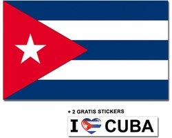 Cubaanse vlag + 2 gratis stickers