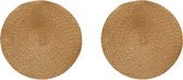 10x stuks ronde placemats goud 38 cm van kunststof - Tafeldecoratie/kerstversiering - onderleggers