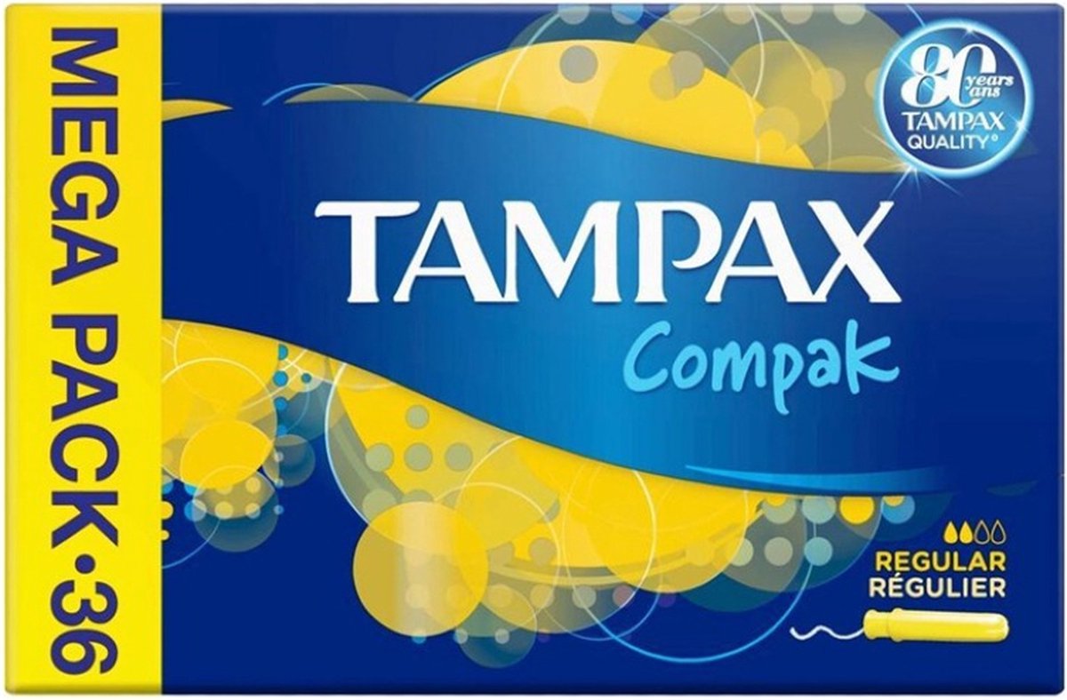 Tampax Compak Regular (3 x 36 stuks)