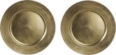 Othmar Decorations Diner onderborden - 6x - goud - 33 cm - kunststof