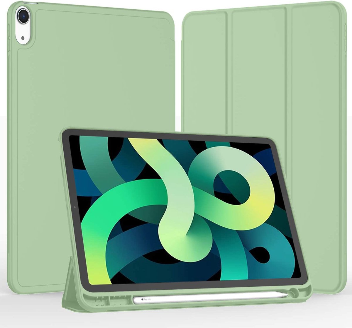 iPad Air 3 Hoesje - Tri-Fold Case - Licht Groen - Geschikt voor de Apple iPad Air 3e Generatie - 10.5 inch - A2123, A2153