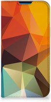 Smartphone Hoesje Geschikt voor iPhone 14 Pro Max Leuk Book Case Polygon Color