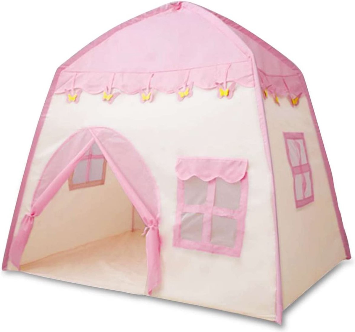 Ergocar Kindertent Kasteel - Verlichte Speeltent Met Dubbele Deur Voor Binnen En Buiten, Geschikt Voor Peuters En Kleuters