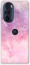 Telefoonhoesje Motorola Edge 30 Pro Silicone Back Cover Pink Purple Paint