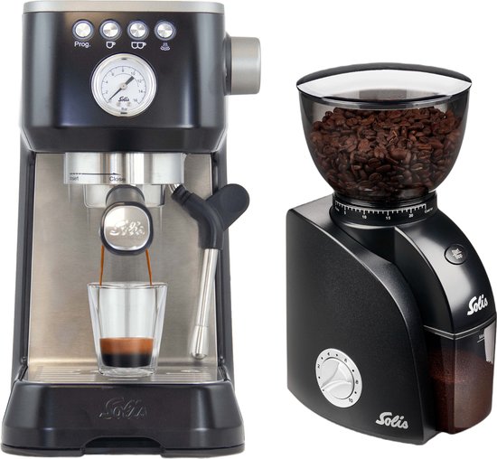Solis Barista Perfetta Plus 1170 en Scala Zero Static 1662 Pistonmachine en...