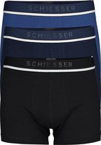 SCHIESSER 95/5 shorts (3-pack) - zwart - blauw en donkerblauw - Maat: M