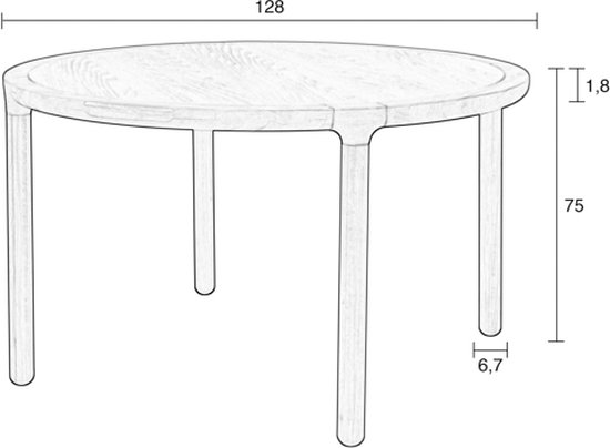 Zuiver Storm Table - '128 - Naturel