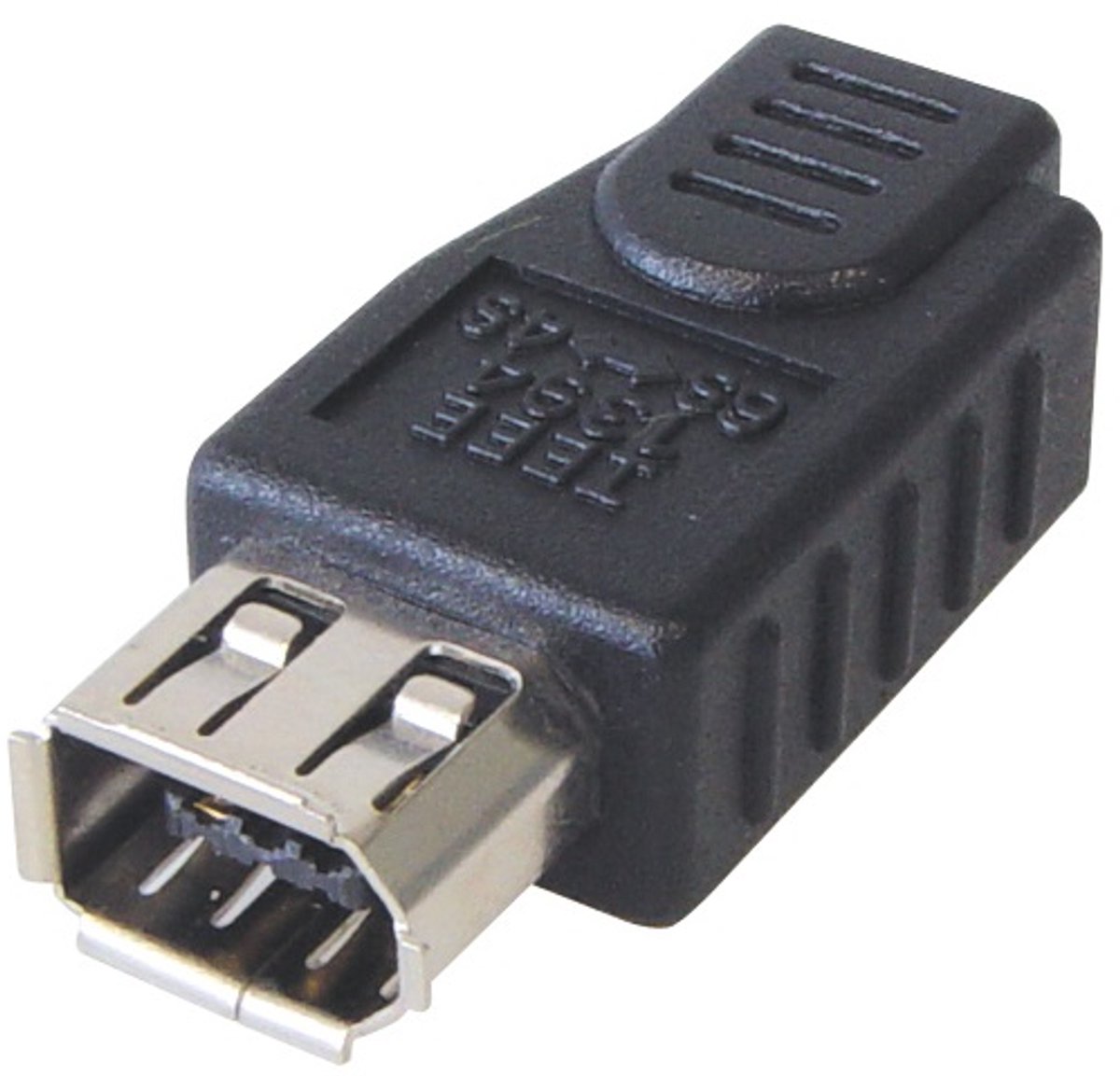 FireWire 400 adapter met 4-pins (v) - 6-pins (v) connectoren / zwart