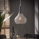 Hanglamp industry concrete kegel | 1 lichts | zwart / bruin | metaal | in hoogte verstelbaar tot 150 cm | eetkamer / woonkamer lamp | modern / sfeervol design