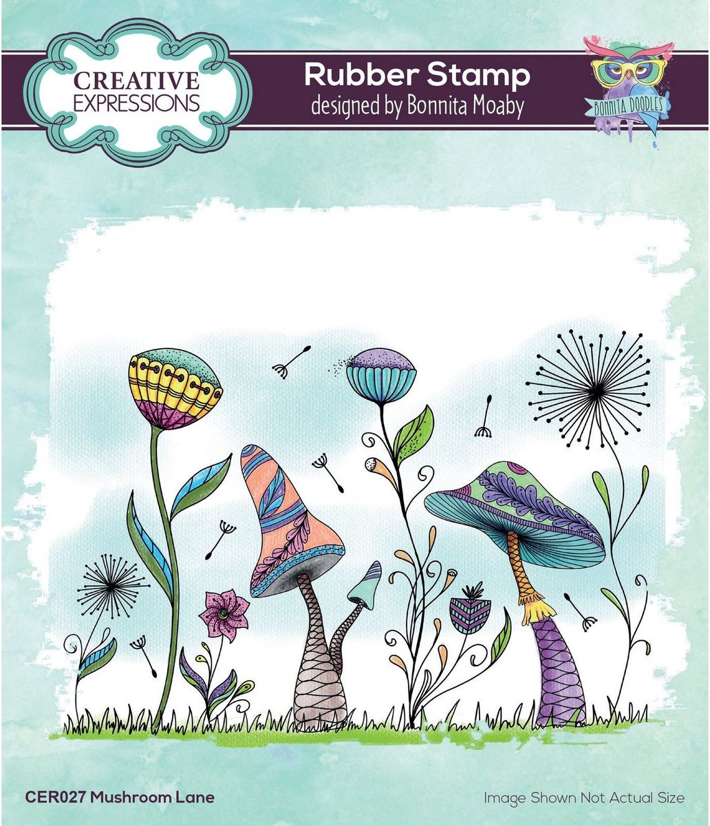 Creative Expressions Rubber Stamp Mushroom Lane 14,99x10,1