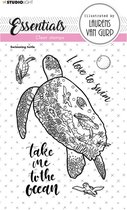 Clear stamps Swimming turtle - Essentials nr. 255