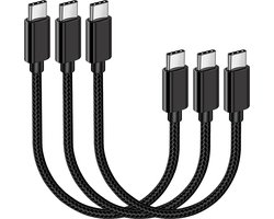 Phreeze Korte USB C Kabel - 60W - 20cm - Super Fast Charge - 3 Pack - Quick Charge - Universele USB C Kabel