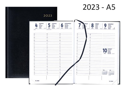 MGPcards - Bureau-agenda 2023 - Grote cijfers - A5 - Jaaragenda - 7d/2p -  Zwart | bol.com