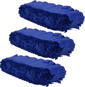 3x stuks feest/verjaardag versiering slingers donkerblauw 24 meter crepe papier - Feestartikelen