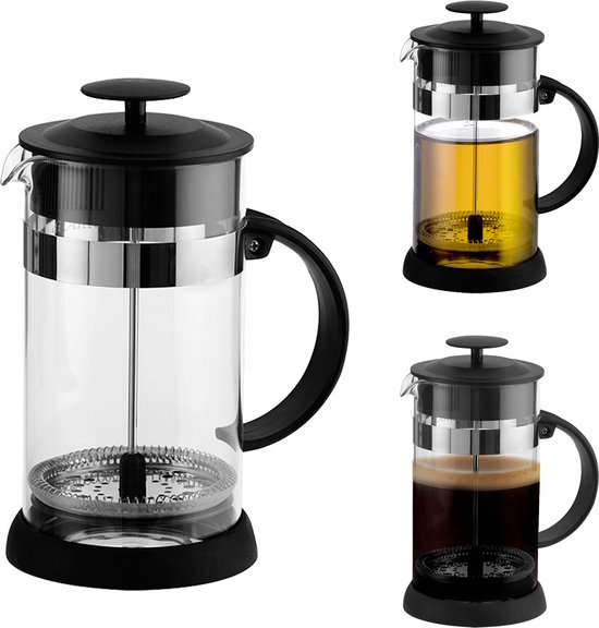 Kookpro French Press / Cafetieres 350 ML Borosilicaatglas Koffie & Thee maker Zwart