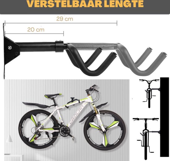 Porte-vélos W&Z WallMount - Support de suspension - Support mural vélo - Support vélo - Gain de place - Pour différents types de vélos